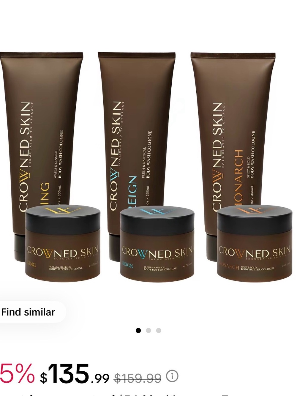 Crowned Skin Men’s Grooming Moisturizer Set - Brown